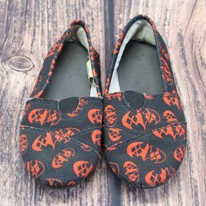 DC Comics Harley Quinn Batman Print Slip On Red Black Canvas Shoe Sz: M
